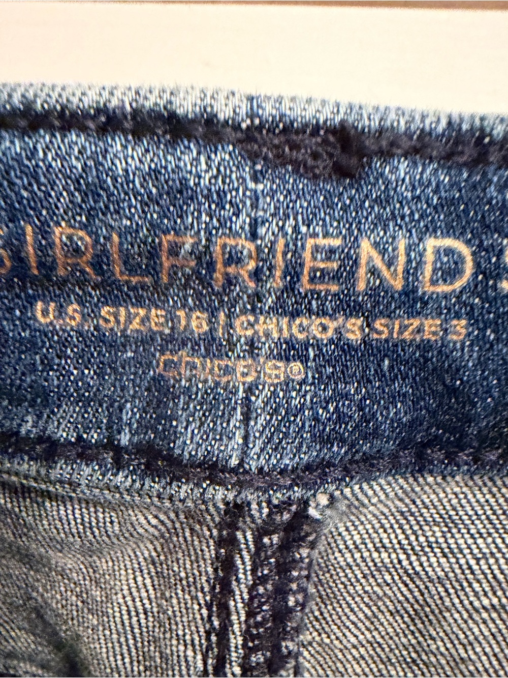 Chico's Boyfriend Jeans in Dark Blue Denim